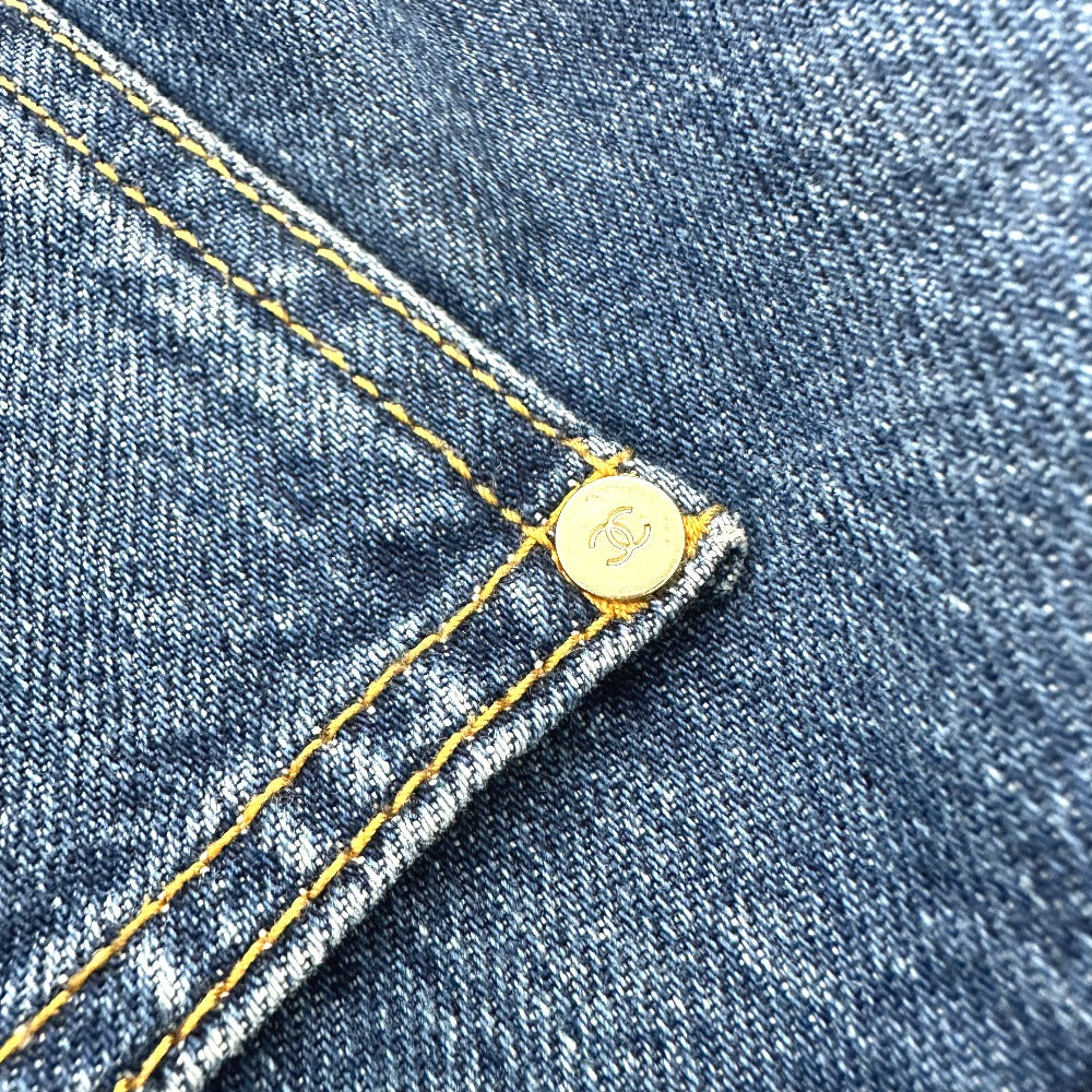 CHANEL P78312 24K ワイド アパレル デニムパンツ デニム レディース ブルー - brandshop-reference