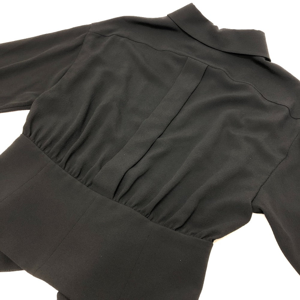 Chanel P80340 2025/26 Pakaian Pra-Koleksi Kejatuhan/Musim Sejuk mendahului Blaus Lengan Panjang Cashmere Wanita Hitam