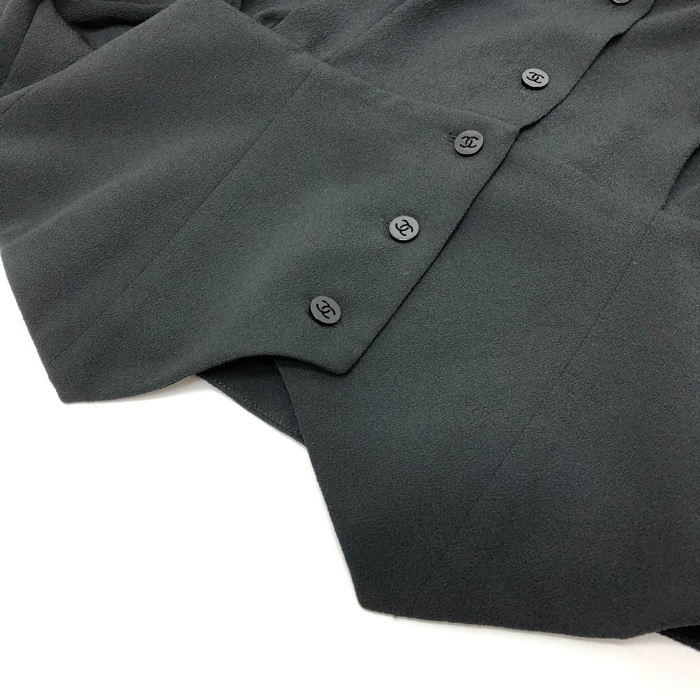 Chanel P80340 2025/26 Pakaian Pra-Koleksi Kejatuhan/Musim Sejuk mendahului Blaus Lengan Panjang Cashmere Wanita Hitam