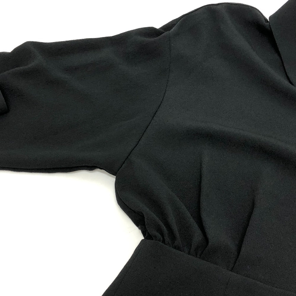 Chanel P80340 2025/26 Pakaian Pra-Koleksi Kejatuhan/Musim Sejuk mendahului Blaus Lengan Panjang Cashmere Wanita Hitam