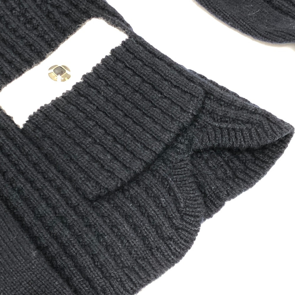 CHANEL P79691 2025-2026 AW ココ ネージュ コレクション アパレル ニット ジャケット ウール レディース ブラック
