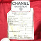 CHANEL Coco Mark Vintage Apparel Dress, Fabric, Women's, Red
