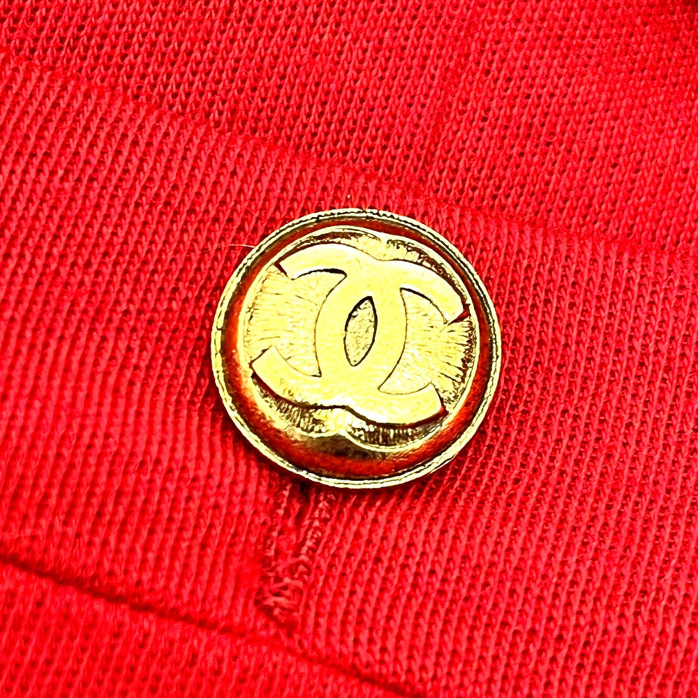 CHANEL Coco Mark Vintage Apparel Dress, Fabric, Women's, Red