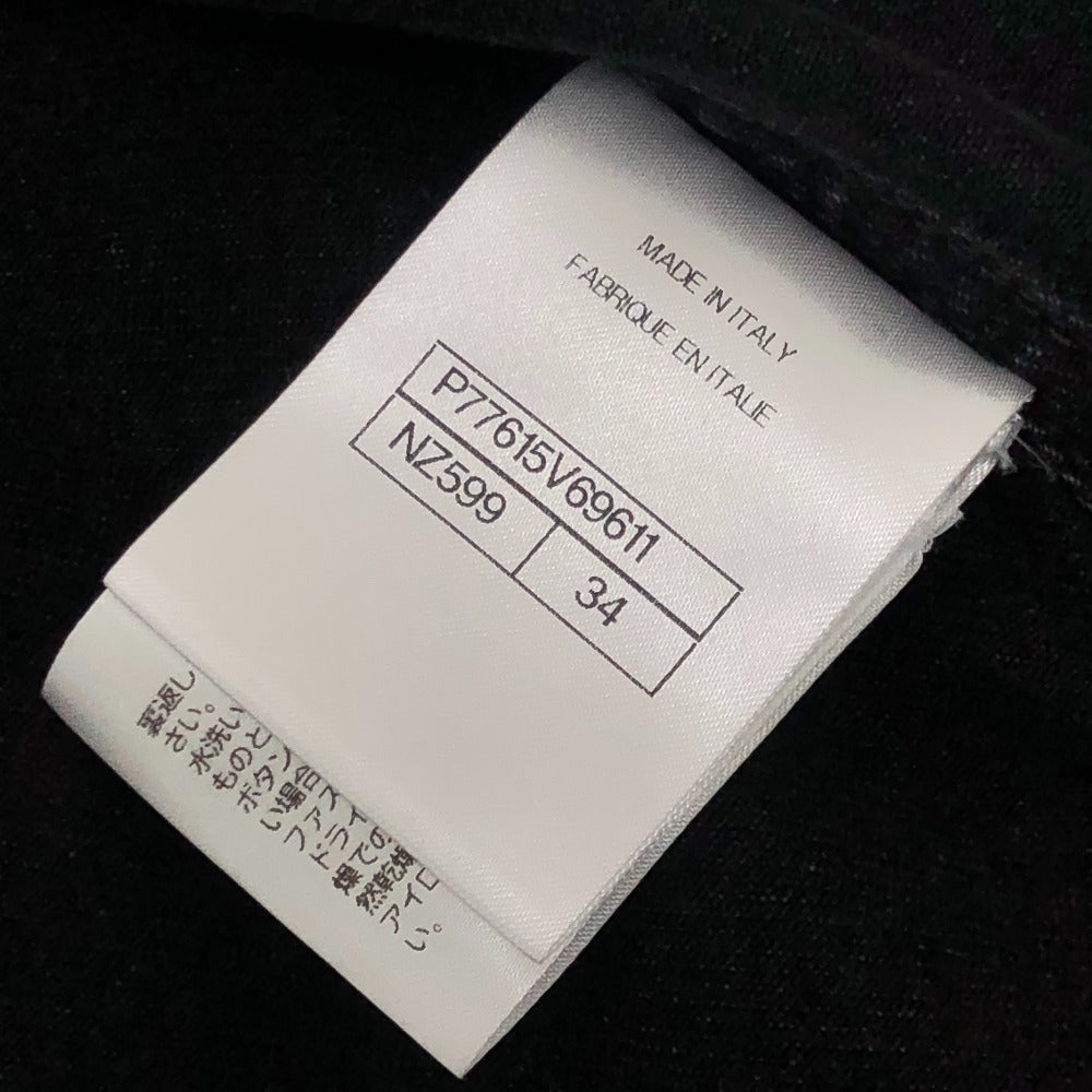 CHANEL P77615 24AW ビジュー グリポアボタン ウォッシュドデニム フリル アパレル ベスト ジャケット デニム レディース ブラック