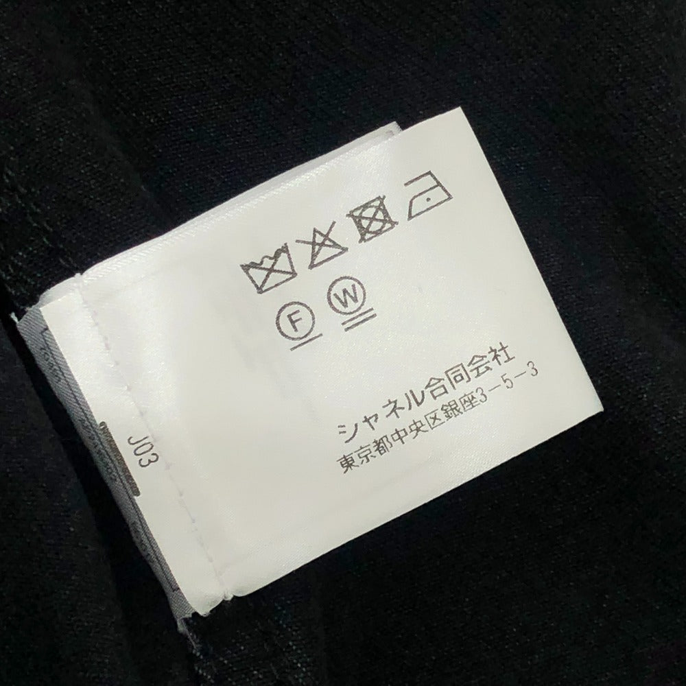 CHANEL P77615 24AW ビジュー グリポアボタン ウォッシュドデニム フリル アパレル ベスト ジャケット デニム レディース ブラック