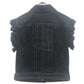 CHANEL P77615 24AW ビジュー グリポアボタン ウォッシュドデニム フリル アパレル ベスト ジャケット デニム レディース ブラック