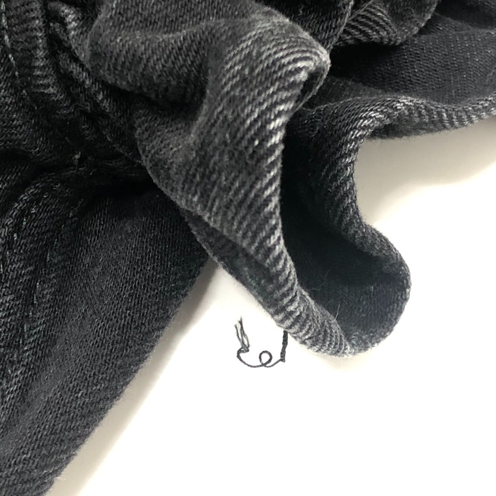 CHANEL P77615 24AW ビジュー グリポアボタン ウォッシュドデニム フリル アパレル ベスト ジャケット デニム レディース ブラック