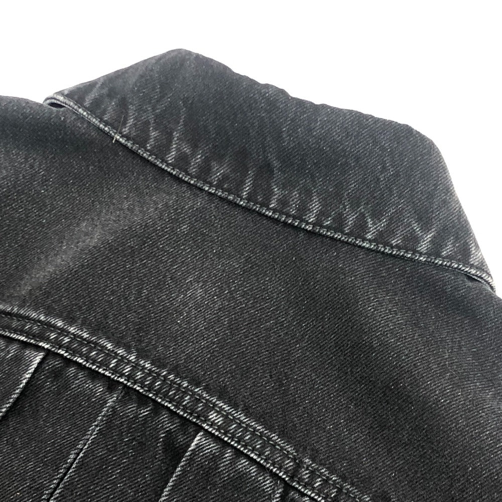 CHANEL P77615 24AW ビジュー グリポアボタン ウォッシュドデニム フリル アパレル ベスト ジャケット デニム レディース ブラック