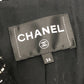 CHANEL P75797 23-24AW カメリアボタン アパレル アウター ロング ツイード ジャケット ツイード レディース ブラック