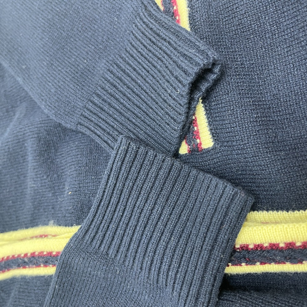 CHANEL P81370 2026年春夏 プレコレクション ココマークボタン アパレル カーディガン カシミヤ レディース ネイビーブルー & レッド ネイビー