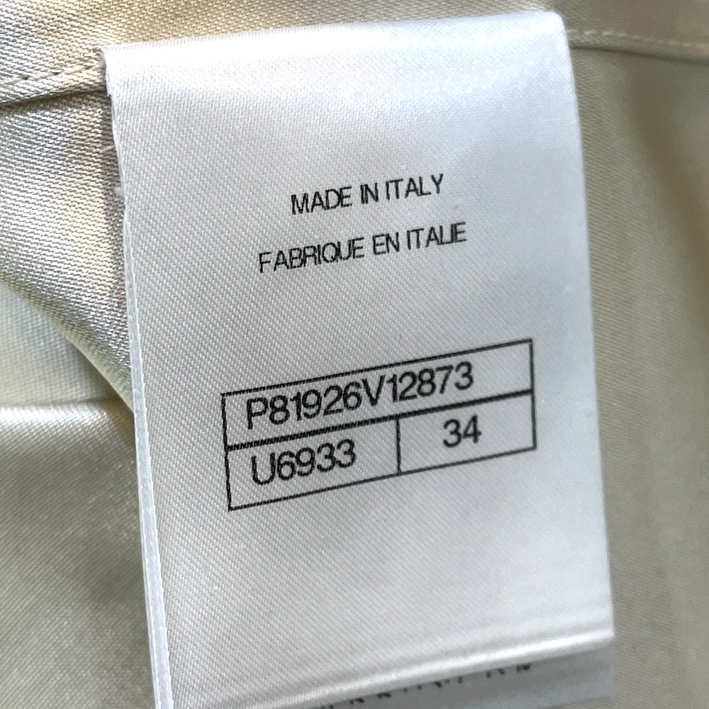 CHANEL P81926 Spring/Summer 2026 Short-sleeved top apparel tops short sleeves Short sleeve shirt Silk satin White sugar White Used