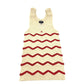 CHANEL P81557 Coco Beach Spring/Summer 2026 CC Mark Zigzag Border Apparel Sleeveless Tank top silk White/Red Used