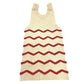 CHANEL P81557 Coco Beach Spring/Summer 2026 CC Mark Zigzag Border Apparel Sleeveless Tank top silk White/Red Used