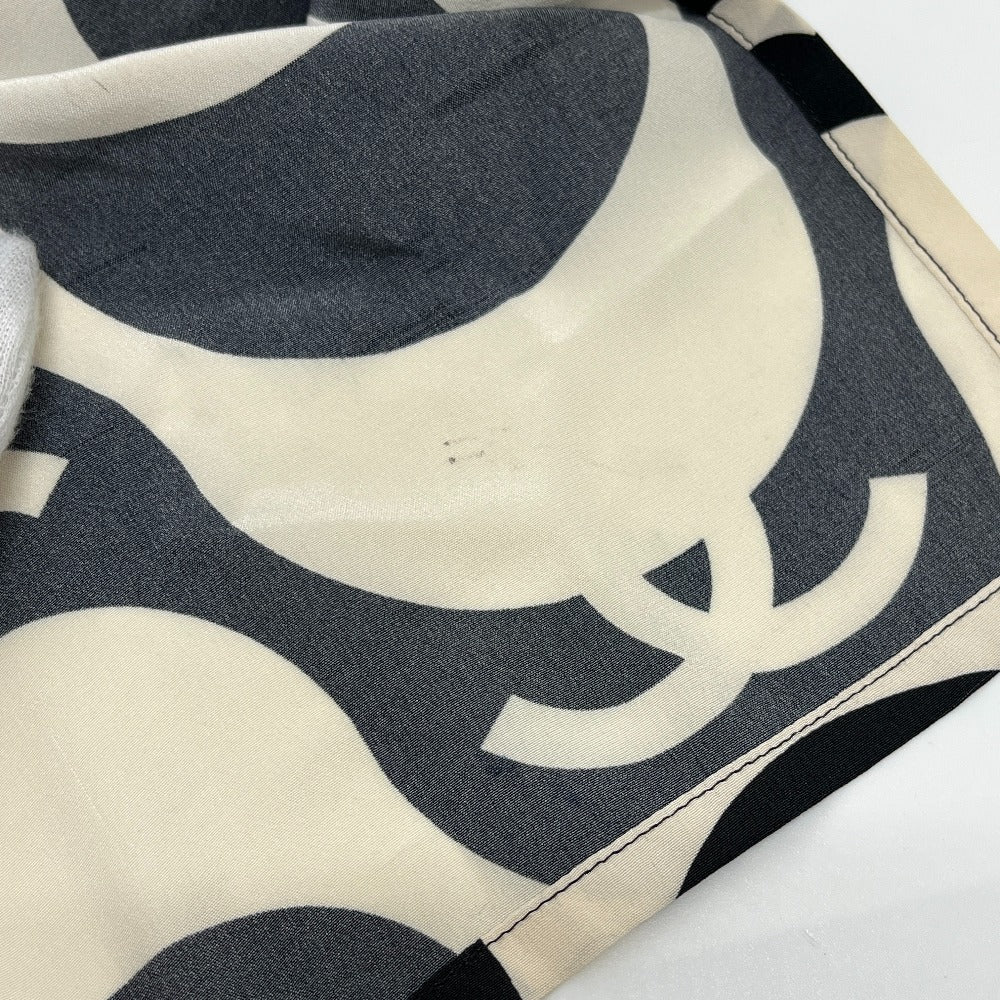 CHANEL P70211 21P CC Mark Wave apparel short sleeves Short sleeve T-shirt silk Black/White Used
