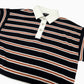 CHANEL P81003 26C Border Lion Button Apparel, 3/4 sleeve knit top, Bijoux buttons Polo shirt cotton Black/Brown Used