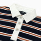 CHANEL P81003 26C Border Lion Button Apparel, 3/4 sleeve knit top, Bijoux buttons Polo shirt cotton Black/Brown Used