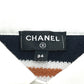 CHANEL P81003 26C Border Lion Button Apparel, 3/4 sleeve knit top, Bijoux buttons Polo shirt cotton Black/Brown Used