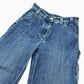 CHANEL P81258 26C Washed denim jeans Apparel Side CC Mark Straight Bottoms cargo pants Denim blue Used