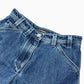 CHANEL P81258 26C Washed denim jeans Apparel Side CC Mark Straight Bottoms cargo pants Denim blue Used