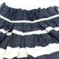 CHANEL Pleated Border Apparel Stripes skirt silk Black/White Used