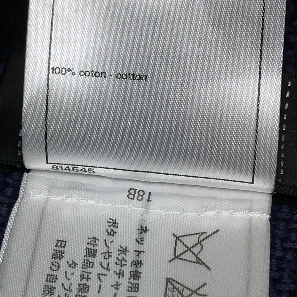 CHANEL CC ココマーク アパレル ノースリーブ ミニ ドレス 袖なし リボン 15P ワンピース コットン レディース ネイビー