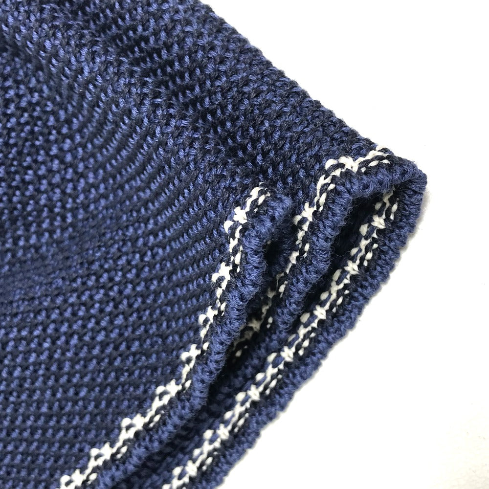 CHANEL CC ココマーク アパレル ノースリーブ ミニ ドレス 袖なし リボン 15P ワンピース コットン レディース ネイビー