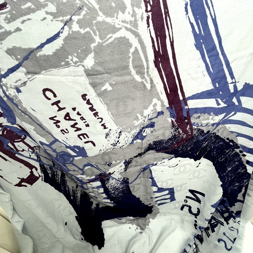 CHANEL No5 パフューム アパレル 大判ストール マフラー スカーフ ショール カシミヤ レディース ブルー