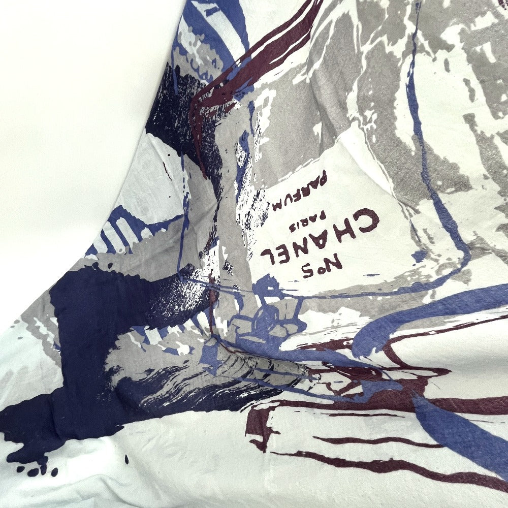 CHANEL No5 パフューム アパレル 大判ストール マフラー スカーフ ショール カシミヤ レディース ブルー