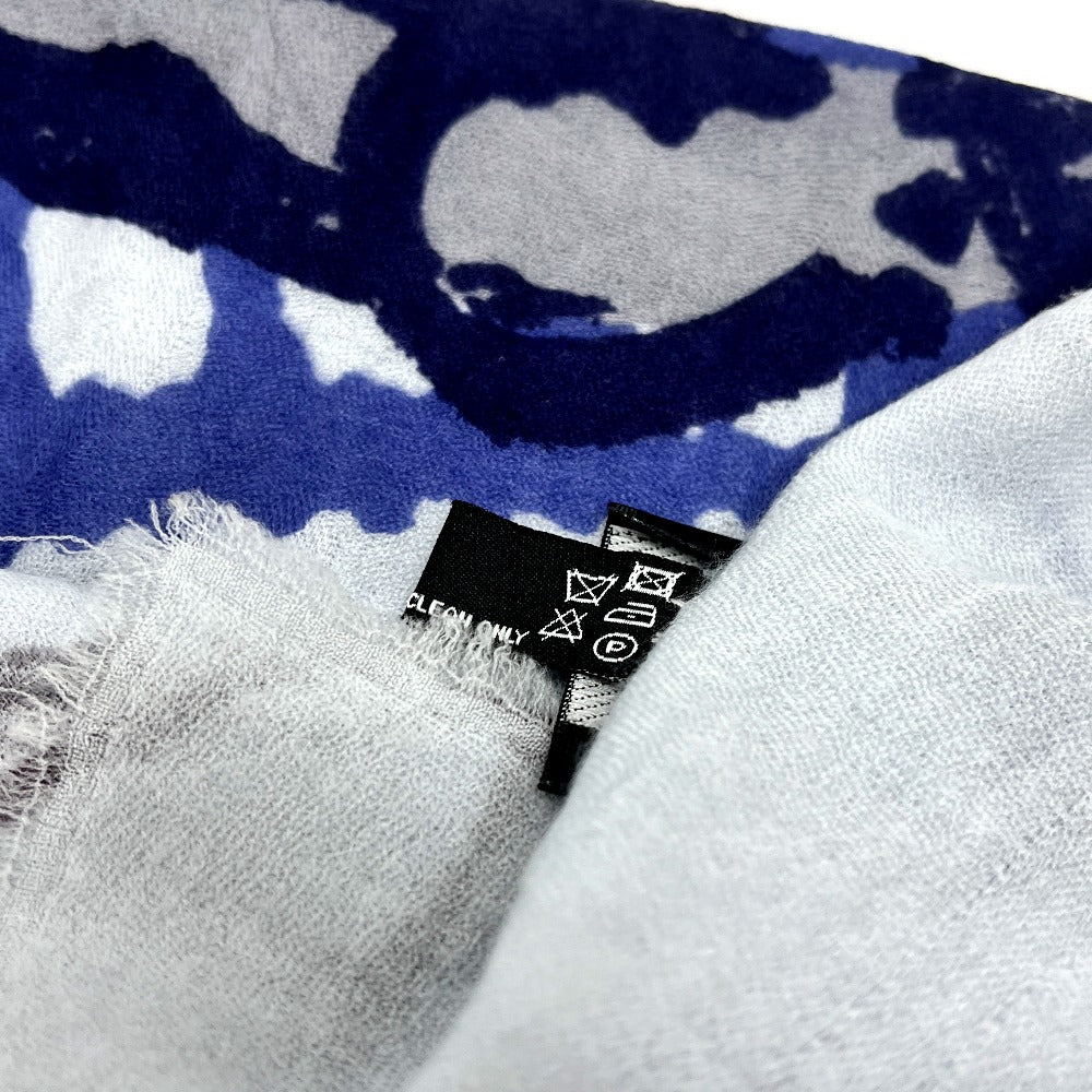 CHANEL No5 パフューム アパレル 大判ストール マフラー スカーフ ショール カシミヤ レディース ブルー