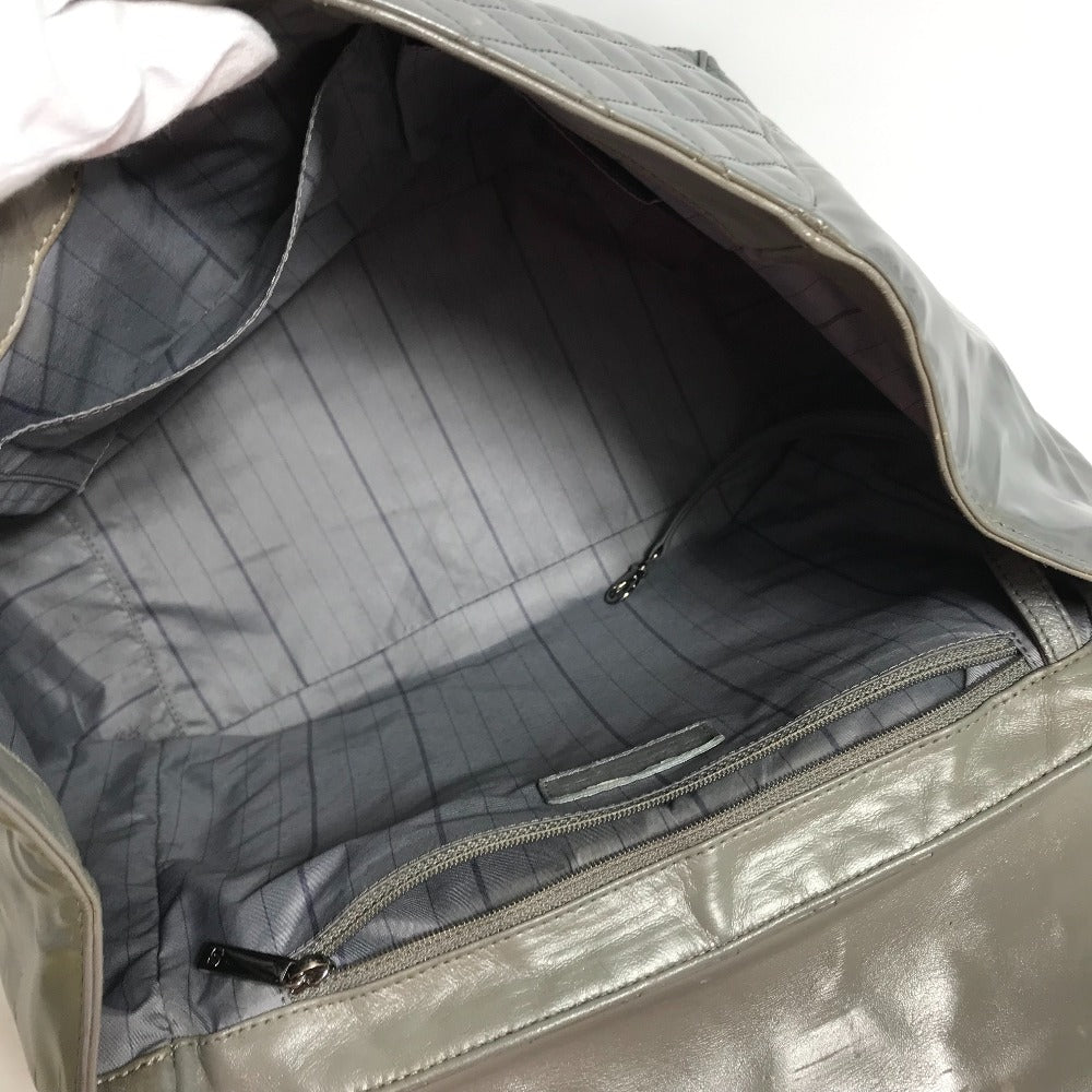 CHANEL ハンドバッグ ロゴ キルティング 2WAY チェーンバッグ 肩掛け ショルダーバッグ レザー レディース グレー - brandshop-reference