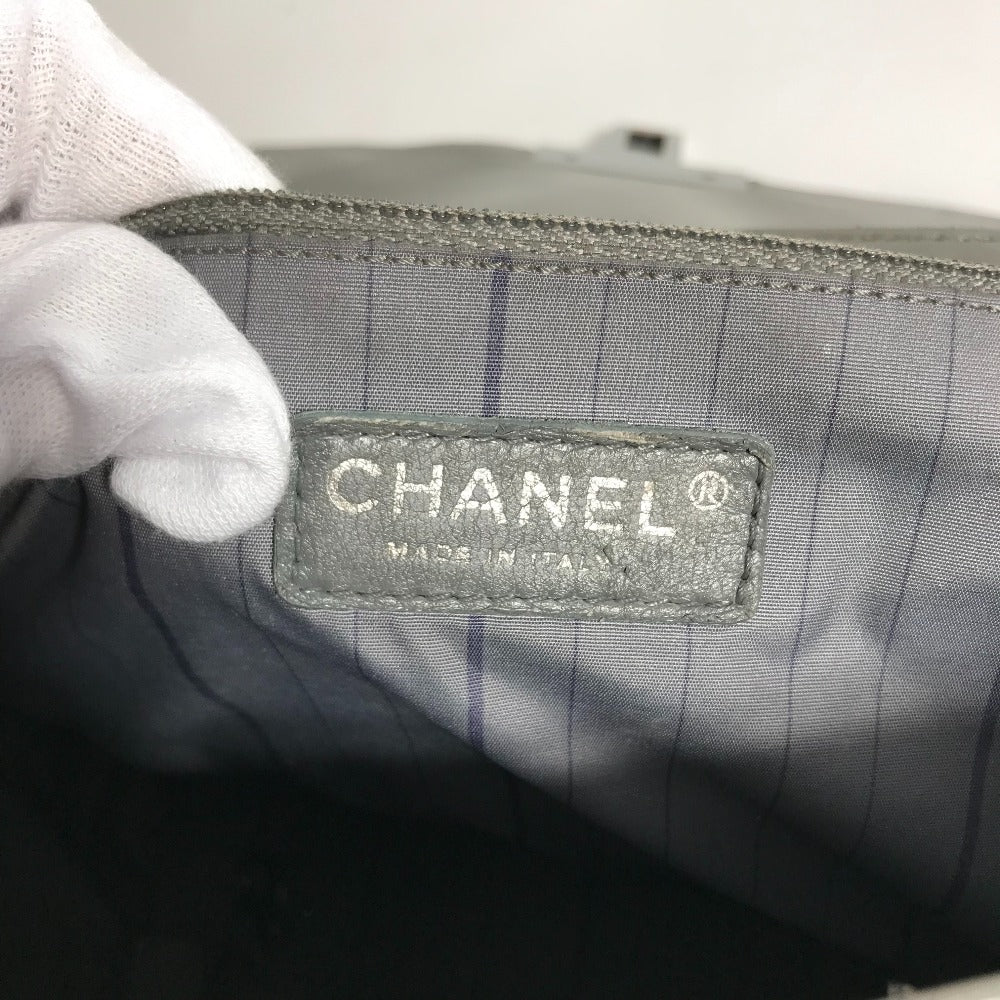 CHANEL ハンドバッグ ロゴ キルティング 2WAY チェーンバッグ 肩掛け ショルダーバッグ レザー レディース グレー - brandshop-reference
