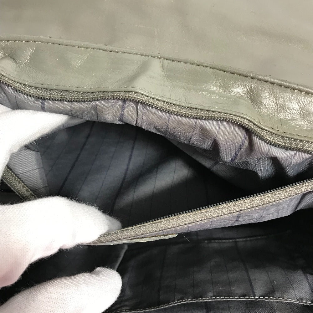 CHANEL ハンドバッグ ロゴ キルティング 2WAY チェーンバッグ 肩掛け ショルダーバッグ レザー レディース グレー - brandshop-reference