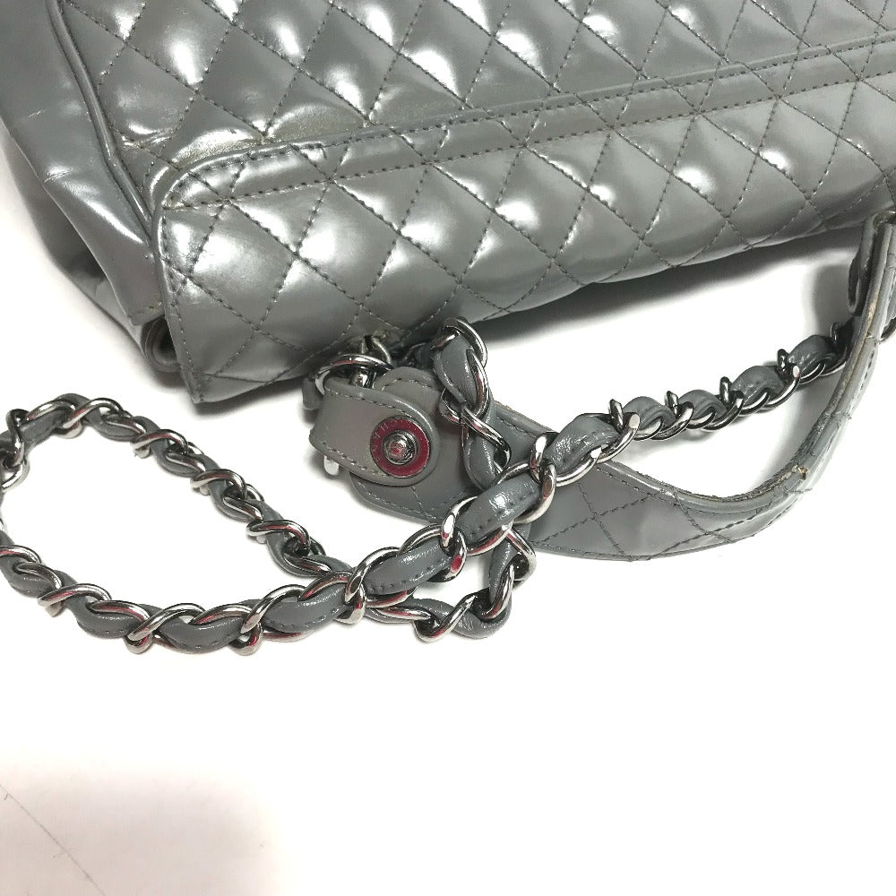 CHANEL ハンドバッグ ロゴ キルティング 2WAY チェーンバッグ 肩掛け ショルダーバッグ レザー レディース グレー - brandshop-reference