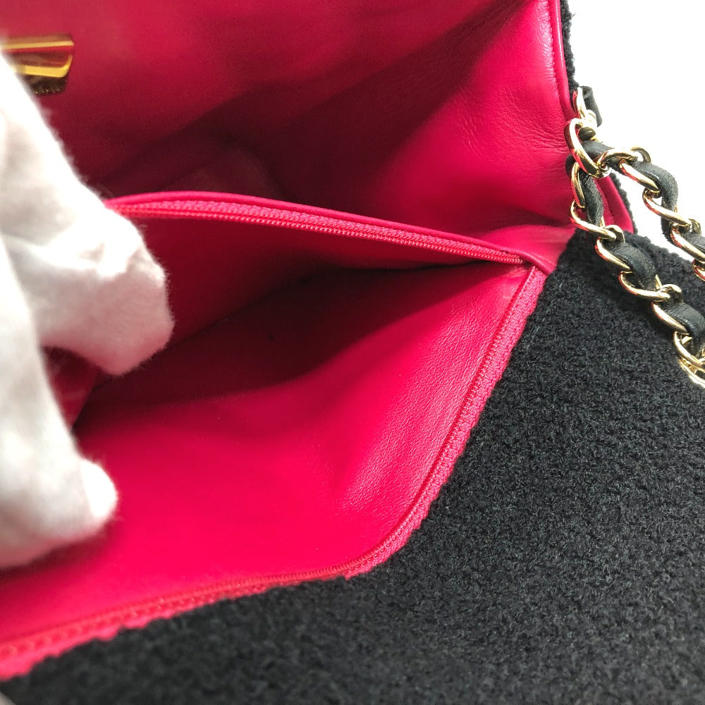CHANEL AS2785 Matelasse No Icon Matelasse25 Matelasse 25 Double Chain Bag Crossbody Bag Shoulder Bag Canvas Black/GoldHardware Used