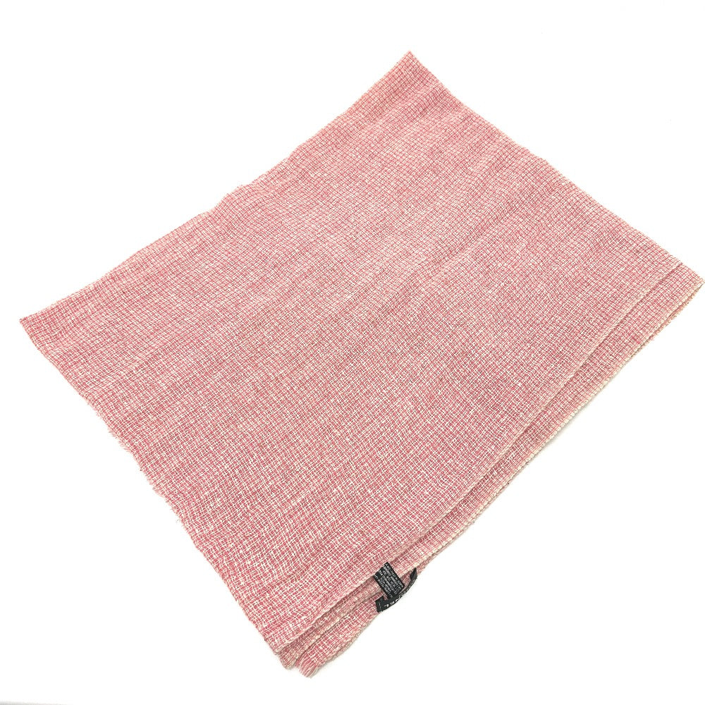 CHANEL ココマーク マフラー 襟巻き ツイード 薄手 ファッション小物 ストール ウール レディース ピンク