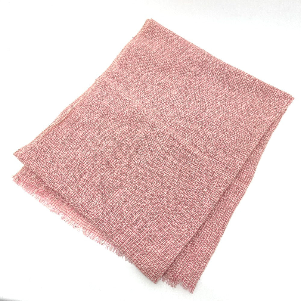 CHANEL ココマーク マフラー 襟巻き ツイード 薄手 ファッション小物 ストール ウール レディース ピンク