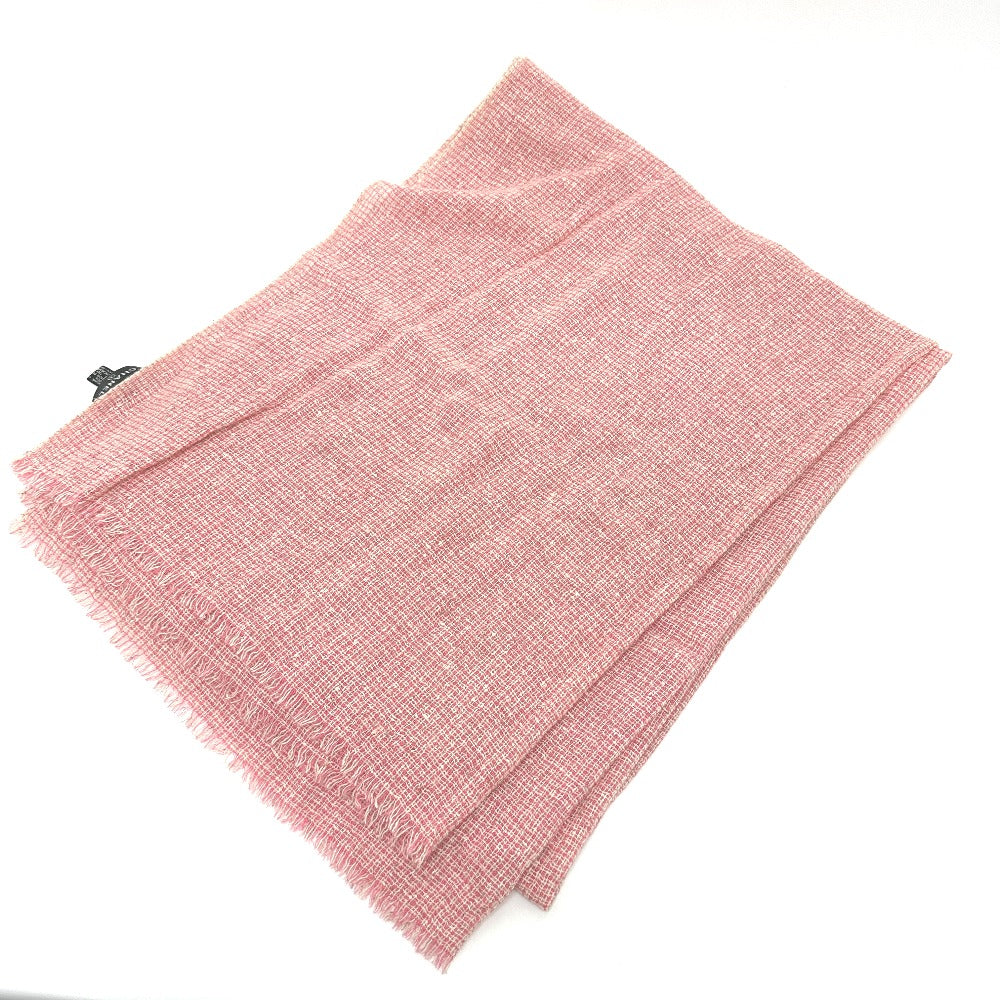 CHANEL ココマーク マフラー 襟巻き ツイード 薄手 ファッション小物 ストール ウール レディース ピンク