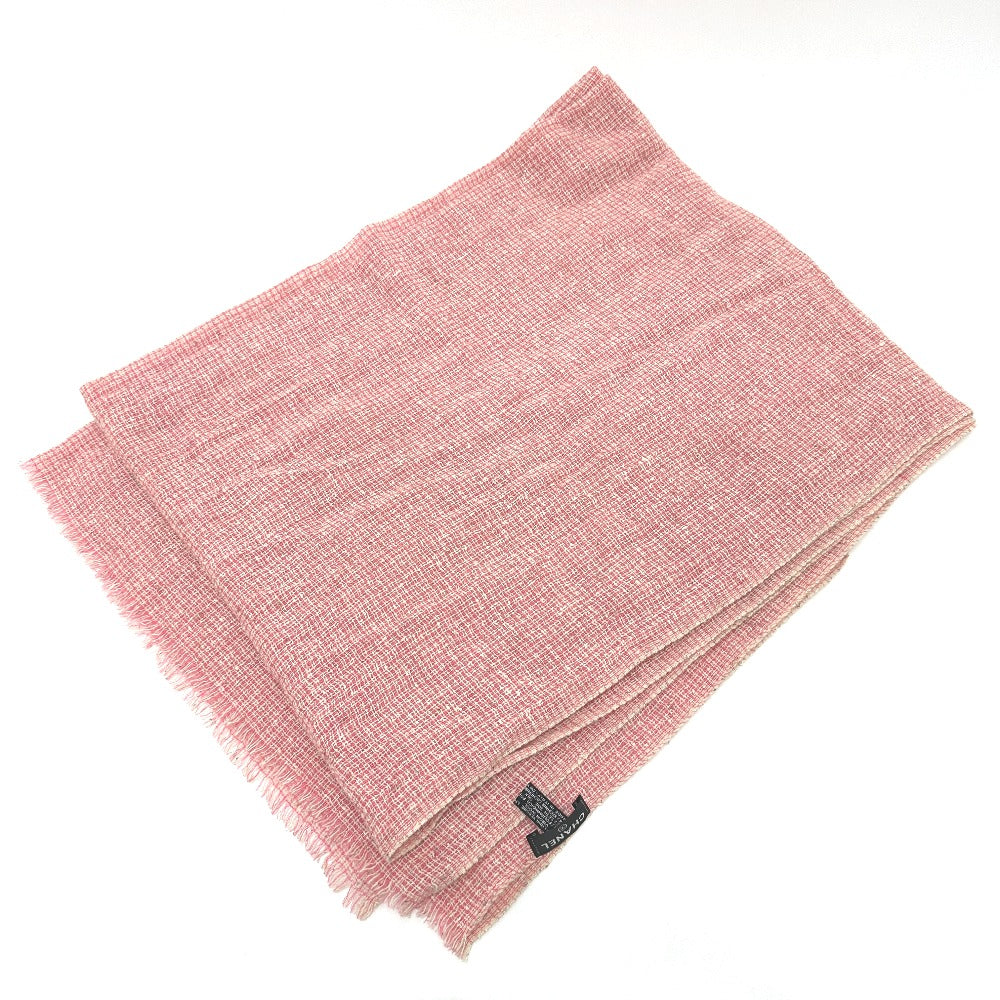 CHANEL ココマーク マフラー 襟巻き ツイード 薄手 ファッション小物 ストール ウール レディース ピンク