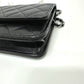 CHANEL AP0250 CC Matelasse CC Mark Classic Chain Wallet Bags Crossbody Long Wallet Shoulder Bag Caviar Leather Black/SilverHardware Used