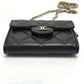 CHANEL AP0238 CC Mark Matelasse CC Pochette Wallet Shoulder Bag Crossbody coin purse Caviar Leather Black/GoldHardware Used