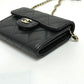 CHANEL AP0238 CC Mark Matelasse CC Pochette Wallet Shoulder Bag Crossbody coin purse Caviar Leather Black/GoldHardware Used