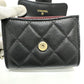 CHANEL AP0238 CC Mark Matelasse CC Pochette Wallet Shoulder Bag Crossbody coin purse Caviar Leather Black/GoldHardware Used