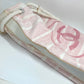 CHANEL Beach Bag, Shoulder Bag, CC, Coco Mark, Border, Pile, Drawstring, Cotton, Women's, Pink