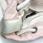 CHANEL Beach Bag, Shoulder Bag, CC, Coco Mark, Border, Pile, Drawstring, Cotton, Women's, Pink