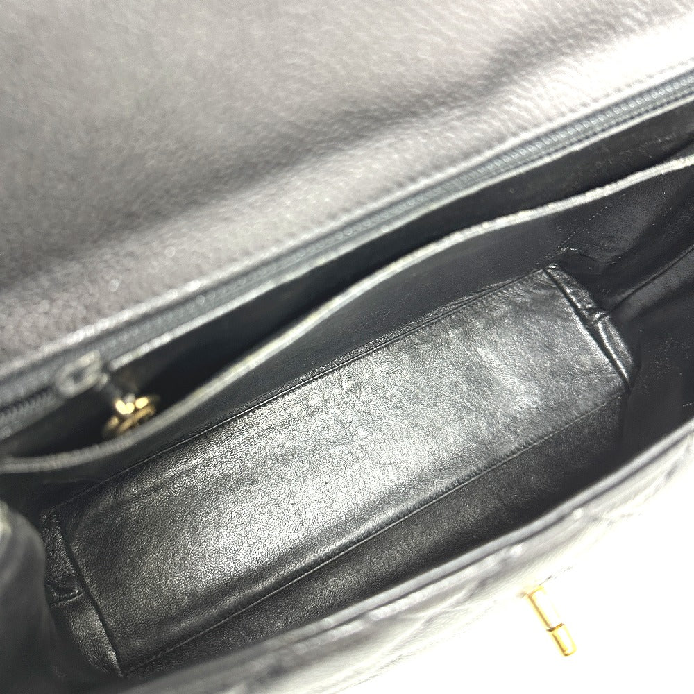 CHANEL A12397 ココマーク マトラッセ カバン トートバッグ トップハンドル ハンドバッグ キャビアスキン レディース ブラック - brandshop-reference