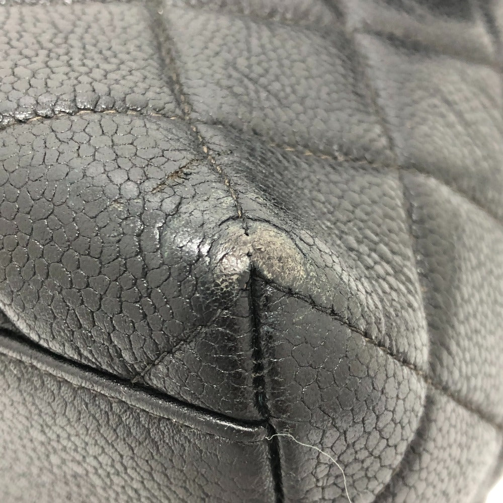 CHANEL A12397 ココマーク マトラッセ トップハンドル ハンドバック カバン ハンドバッグ キャビアスキン レディース ブラック - brandshop-reference