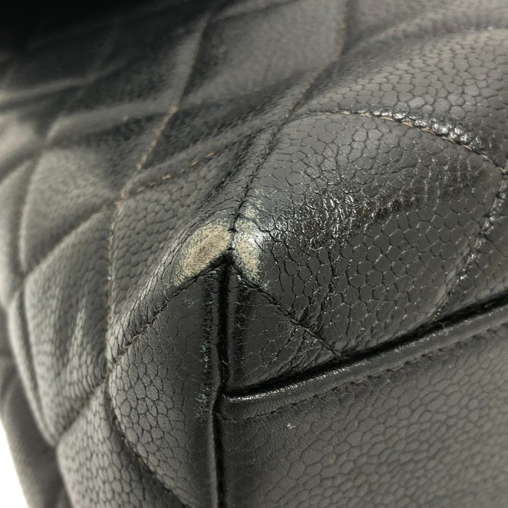 CHANEL A12397 ココマーク マトラッセ トップハンドル ハンドバック カバン ハンドバッグ キャビアスキン レディース ブラック - brandshop-reference