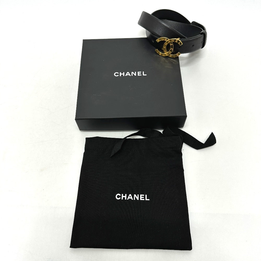 CHANEL B20 ココマーク アパレル ベルト レザー レディース ブラック - brandshop-reference