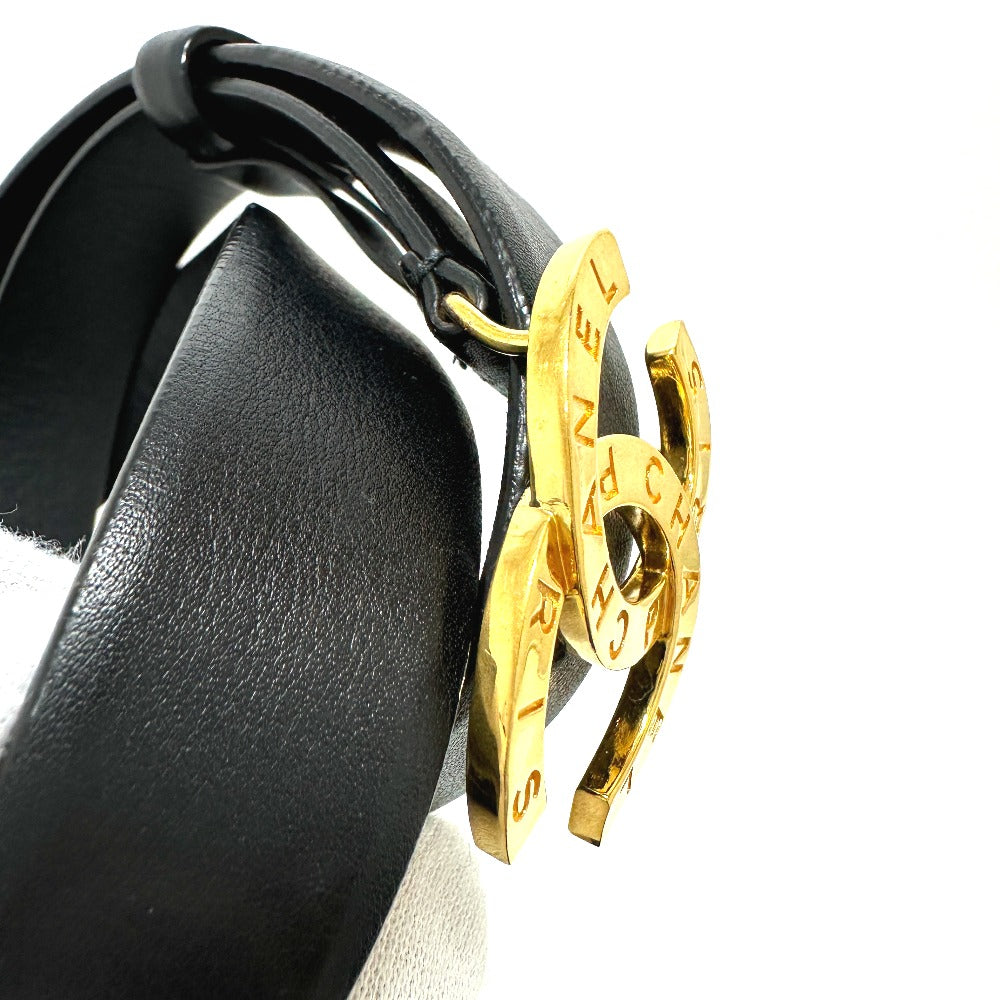CHANEL B20 ココマーク アパレル ベルト レザー レディース ブラック - brandshop-reference