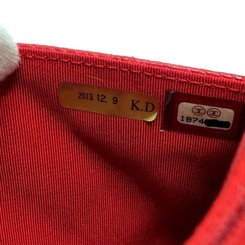 CHANEL AP0250 長財布 CC ココマーク クラシック  チェーンウォレット 斜め掛け カバン バッグ ショルダーバッグ キャビアスキン レディース レッド - brandshop-reference